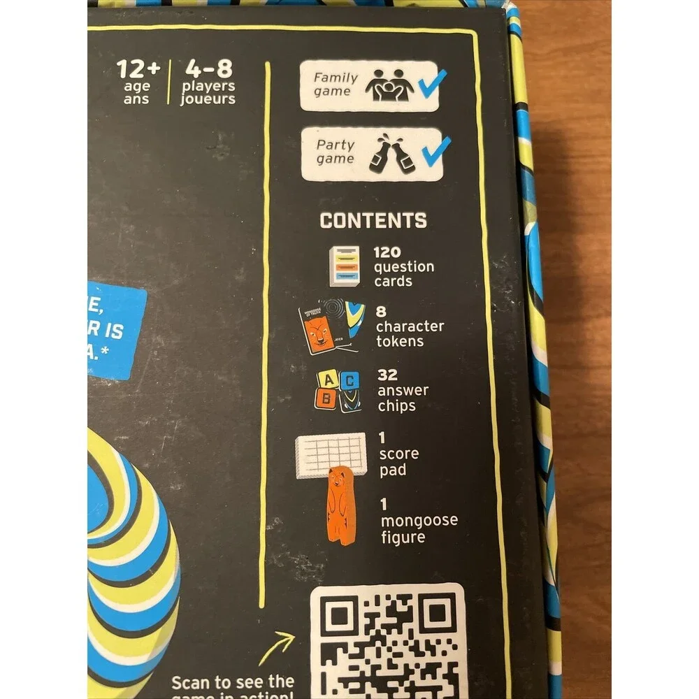 Snakesss Board Game by Big Potato Games Trivia Type Game NEW Open Box